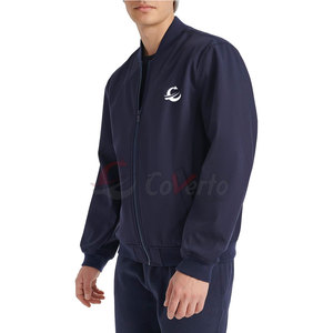 Chaqueta bomber de color sólido con cremallera completa para hombre, chaqueta bomber ligera de primera calidad para hombre - Product Image 2