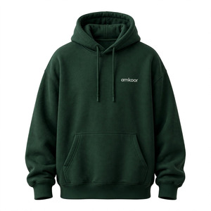 Sweat-shirt à capuche en molleton pour homme, couleur personnalisée, coupe classique, design décontracté avec poche, 100% coton, vêtement d'automne - Product Image 1