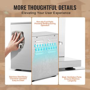 Macchina per la produzione di frappè da 120W da 750ml in acciaio inossidabile tazza da 0 a 180 regolabile con una testa singola per il tè al latte gelato - Product Image 6