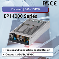 Catu Daya Tertutup 1008W 24V 100-240VAC Efisiensi Tinggi 93%-95% untuk Peralatan Industri EP11000B
