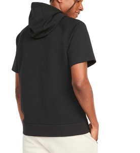 OEM logotipo personalizado de alta calidad mezclado bordado personalizado Oversize media manga hombres Sudadera con capucha para los hombres - Product Image 3