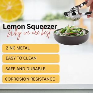 Presse-citron manuel en métal zinc de qualité supérieure, poignée confortable, compatible lave-vaisselle, réutilisable, pour cuisine moderne - Product Image 2