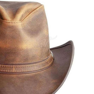 Western Cowboy <b>Hat</b> For <b>Men</b> Wide Brim Felt <b>Hat</b> 100% Leather Made Rodeo Style Cowboy <b>Hat</b> In Low Price - Product Image 6