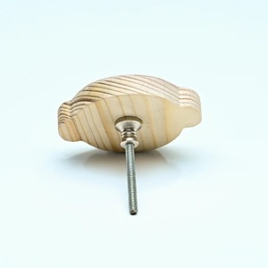 Perillas Decorativas de Madera de Pino Duraderas para Cajones de Niños, Tiradores de Armario con Forma de Cara de Mono, Perillas para Armarios - Product Image 2