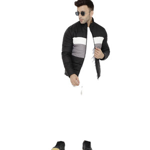 Chaquetas acolchadas de poliéster impermeables para hombre de High Street, diseño personalizado con capucha, servicio OEM de Pakistán. - Product Image 4