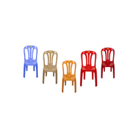 Chaise de salle à manger légère en plastique PP de qualité supérieure, dossier à 3 bandes, empilable, moderne, imprimée UV, pour la maison, le bureau, la chambre, la cuisine