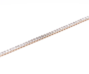 Lab Grown Diamond Tennis <b>Bracelet</b>, Stacking <b>Infinity</b> <b>Bracelet</b>, 18K Gold Wedding <b>Bracelet</b>, Lab Diamond <b>Bracelet</b> For Unisex - Product Image 3