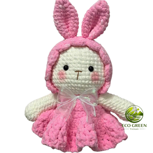 Peluche artisanale en coton doux, lapin ou mouton au crochet, amigurumi, cadeau de Pâques, décoration de chambre d'enfant, fabricant d'usine - Product Image 1