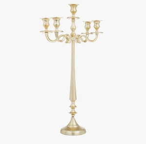 <b>Brass</b> <b>Candlestick</b> Holder Cylindrical Shape Durable Home Decoration Elegant Table Centerpiece At Best Price - Product Image 3