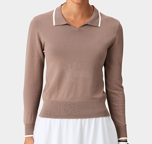 Camiseta Polo de Mujer 100% Algodón, Lisa, de Manga Corta, a la Moda, con Logotipo Personalizado - Product Image 4