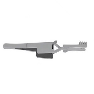 เครื่องมือผ่าตัดแบบ Cross Action Retractor ขนาด 4 นิ้ว ชนิดยึดติดกับผิวหนัง ฟันทื่อ 4x4 ทำจากสแตนเลสสตีล ใช้ซ้ำได้ - Product Image 3
