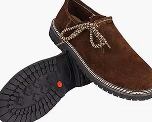 Chaussures décontractées exclusives en cuir véritable marron pour hommes, légères et confortables, à lacets, pour la marche, idéales pour l'automne et le bureau - Product Image 1