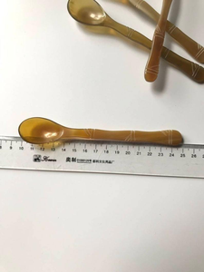 Natural Buffalo Horn Classic Gold Plated Long Handle <b>Serving</b> <b>Spoon</b> Dishwasher Safe Handmade Dining Utensil for Home Restaurant - Product Image 2