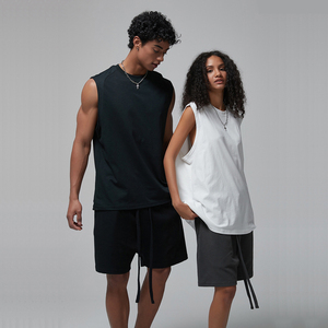 Custom Brand 100% Cotton Sleeveless <b>Crop</b> Tank <b>Top</b> for Plus Size <b>Men</b>-Anti-Pilling Quick Dry Breathable Casual Wear - Product Image 2