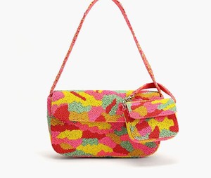 <b>Colourful</b> Seed Beaded Embroidery <b>Handbag</b> Handmade Luxury Beaded Crossbody Shoulder Purse for Party Event Boho Fashion Accessory - Product Image 2