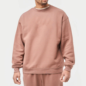Sudadera de Cuello Redondo Extra Grande para Hombre, Color Sólido, Felpa de Algodón, Estilo Casual para Otoño - Product Image 5