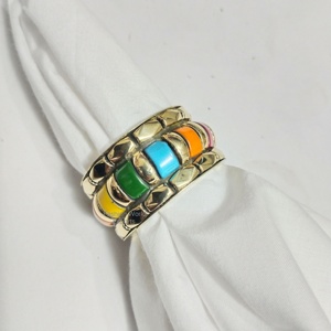 Anillos para Servilletas de Resina y Latón, Decoración de Mesa Personalizada, para Bodas y Reuniones, Adornos Premium para Mesa de Comedor para Eventos Especiales - Product Image 1