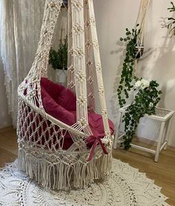 Columpio de macramé, silla columpio de macramé, columpio personalizado, columpio redondo de macramé, regalo de inauguración de casa - Product Image 2
