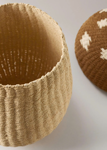 Panier de rangement pliable en bambou de haute qualité, motif champignon, style dessin animé, pour chambre d'enfant – Collection Mignonne - Product Image 3