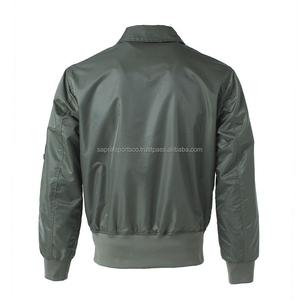 Chaqueta Bomber de Invierno para Hombre, Personalizada, al por Mayor, con Frente de Lona, Poliéster Satinado, Cuello Alto Informal, Impermeable, Transpirable y Resistente al Viento - Product Image 2