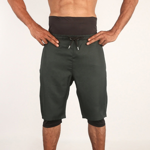 Custom Nonwoven Eco-Friendly Polyester Men's Running Athletic Shorts Wholesale Solid Double <b>Layer</b> Quick Dry Breathable - Product Image 1