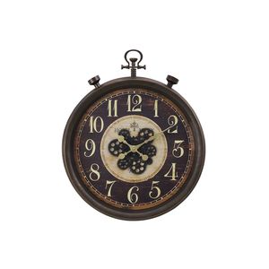 Orologio da Parete Rotondo Tradizionale Marrone da 24 Pollici con Meccanismo a Ingranaggi - Product Image 2