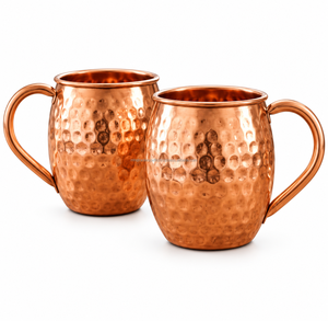 Juego de 2 Tazas de Cobre Martillado para Cerveza de Jengibre y Moscow Mule, Precio de Fábrica - Product Image 5