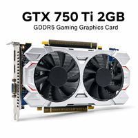 Nouvelle carte graphique de jeu GTX 750 Ti 2 Go GDDR5 128 bits à double ventilateur PCI Express 3.0 X16 DirectX 12 pour PC de bureau