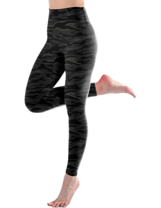 Leggings Premium de Punto para Mujer, Spandex/Poliéster, Cintura Alta, Suaves, Elásticos, Ecológicos, de Secado Rápido, para Yoga, Ejercicio, Ropa Deportiva, Color Sólido - Product Image 1