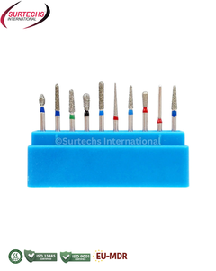 ชุดดอกสว่านเพชร Surtechs FG รุ่น FG102 สำหรับเตรียมฟันกราม 10 ชิ้น อุปกรณ์ทันตกรรม - Product Image 4