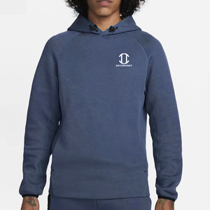 Hot Sale <b>Men's</b> Hooded Fleece <b>Jacket</b> Thin Patchwork Stand Collar Solid Color Casual <b>Pullover</b> Autumn Wear Regular Fit Blue - Product Image 1