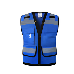 Chaleco de Seguridad para Construcción, Alta Visibilidad, Reflectante, Poliéster, Unisex, Naranja, Amarillo, Verde Lima, Rosa, Azul, Negro, Bolsillos de Malla, Cierre de Cremallera - Product Image 2