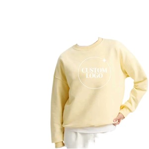 Sweat-shirt ras du cou personnalisé 2026 pour femme, coupe oversize, épais, streetwear hiver, 100% coton molletonné, doublure écologique, couleurs pastel - Product Image 1