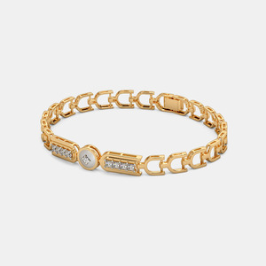 Bracelet ouvert C Link avec accent diamant - Product Image 2