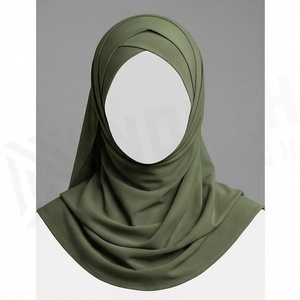 Hiyab de Seda Satinada de Color Sólido para Mujer, Suave al Tacto, para Uso Diario, Pañuelo Étnico de Oriente Medio - Product Image 2