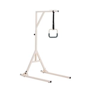 Barre de Trapeze Robuste pour Lit, Capacité de Charge 350 LBS, Équipement de Rééducation Réglable en Hauteur avec 2 Roulettes et 2 Trapezes de Traction - Product Image 1
