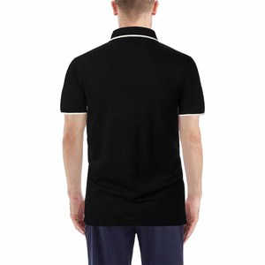 Camisetas Polo para Hombre, Manga Corta, Cuello a Rayas en Contraste, Polo de Golf con Bolsillo, Camisetas Casuales de Algodón - Product Image 5
