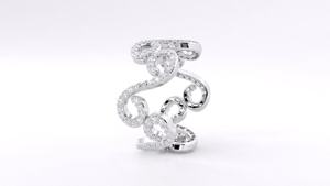 Anillo Abierto en Espiral de Plata de Ley 925 con Moissanita |   Anillo llamativo con diseño de infinito brillante |   Anillo de Boda Minimalista |   Regalo para Ella - Product Image 6
