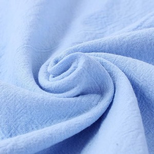 Camiseta de Manga Corta para Hombre, Cuello Redondo, Color Azul Claro, Corte Regular, Color Sólido, Tejido de Algodón, Informal, Transpirable, Largo Regular - Product Image 4