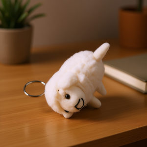 Sheep Design Felt Plush Key <b>Ring</b> Unique and Cute Key Chains - Product Image 3