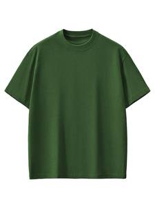 Camiseta Verde Oversize para Hombre, Corte Regular, Manga Corta, Cuello Redondo, 100% Algodón, Diseño Liso, Impresión Digital, Estilo Casual Urbano - Product Image 5