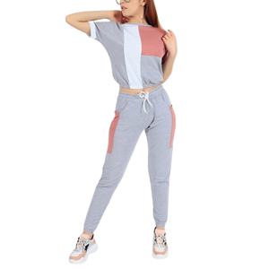 Conjunto de chándal personalizado OEM informal de algodón polar con media cremallera para mujer, conjunto de chándal de mujer con estampado en color personalizado - Product Image 2