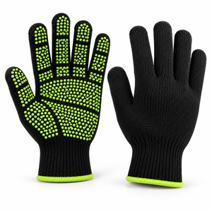 Gants de sécurité antidérapants en nylon 10 mil à points, résistants à la chaleur, en maille durable pour travaux généraux, réutilisables - Product Image 1