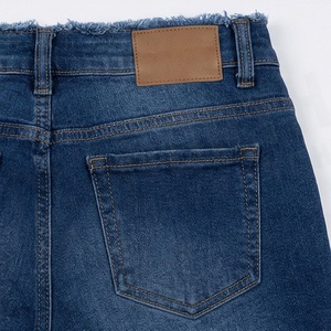 Shorts en jean stretch slim pour femme, déchirés avec franges, tenue décontractée d'été, streetwear tendance et chic - Product Image 5