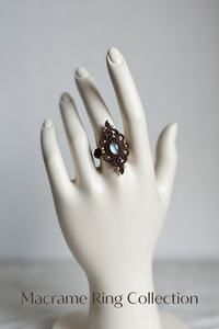 Anillo de Macramé con Amatista Hecho a Mano - Joyería Curativa de Cristal Morado Natural con Certificación IGI |   CREACIONES HARI OM - Product Image 4