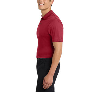 Polo personnalisé en polyester, vêtements de sport gris respirants pour hommes, haut pour entraînement professionnel en salle de sport, vêtements décontractés, nouveau style technique - Product Image 5