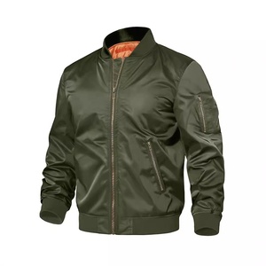 Tactical Windproof <b>Soft</b> <b>Shell</b> Hiking <b>Jackets</b> for <b>Men</b> <b>Men's</b> Olive Green Bomber <b>Jacket</b> Windproof Casual Zipper Closure Stand - Product Image 1