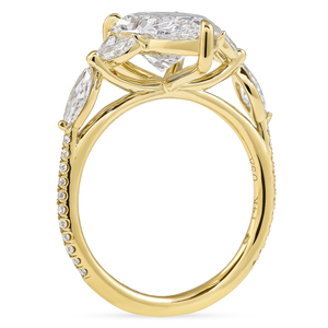 3.17 Carat Pear Shape Lab Diamond Seven-Stone <b>Ring</b> Elegant Diamond <b>Rings</b> Collection - Product Image 2
