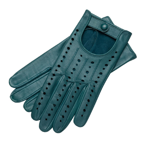 Gants de conduite en cuir pleine fleur, professionnels, en peau de mouton noire, pour hommes, unisexes, pour la conduite automobile - Product Image 1