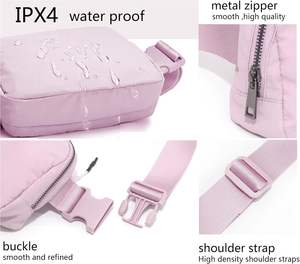 Riñonera Entrenamiento Correa ajustable Unisex Bandolera Cremallera Neopreno Correr Senderismo Viajes OEM Vietnam - Product Image 5